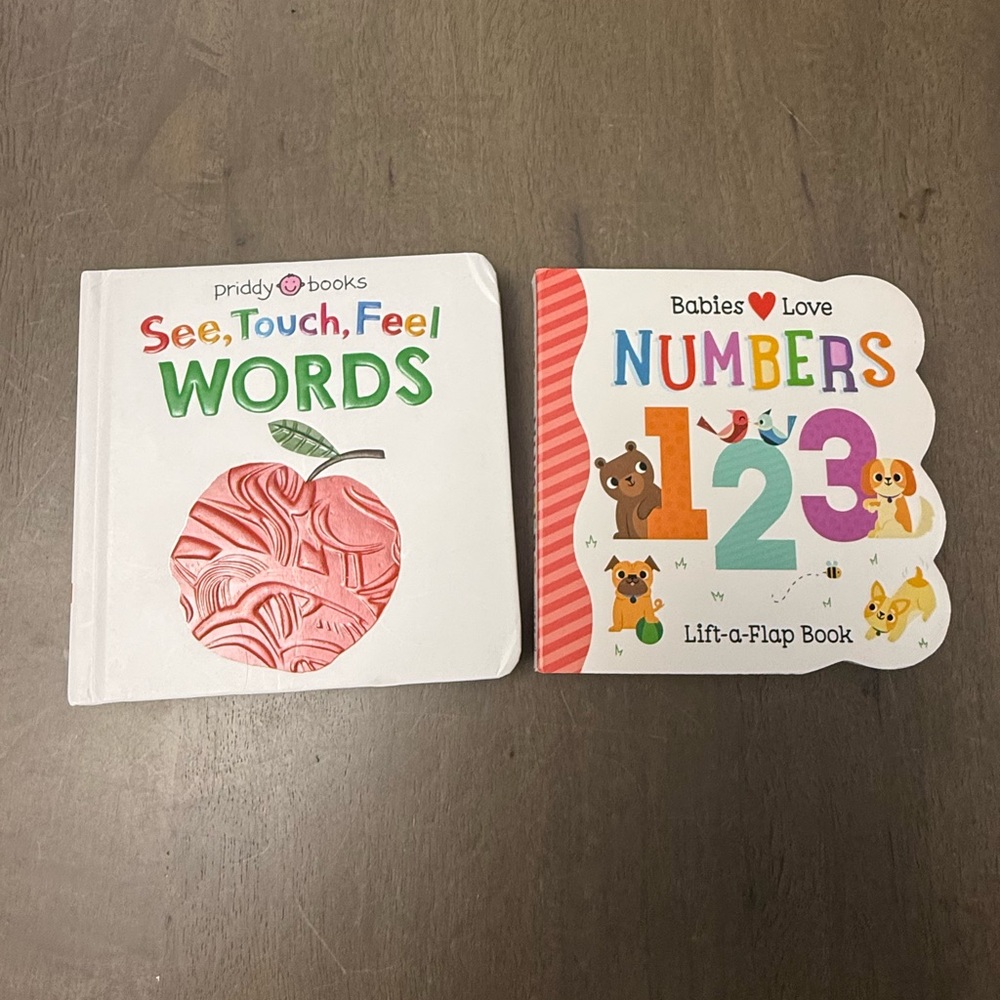 🐰2pc Baby ABC + Numbers Board Books